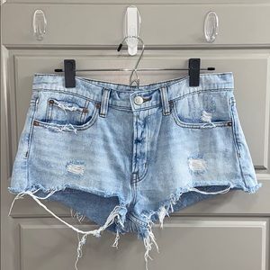 Light Wash Cut Off Shorts